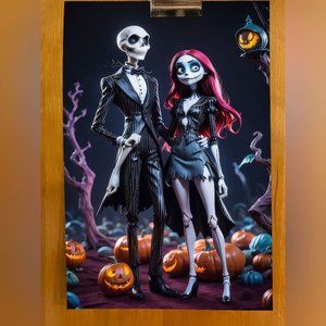 Jack and Sally 3- 13"x19" Print on High Quality Photo Paper